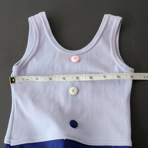 Vintage Kmart Baby Girls Sleeveless Romper 6-12 Months Retro Pastel Bodysuit - Picture 5 of 6